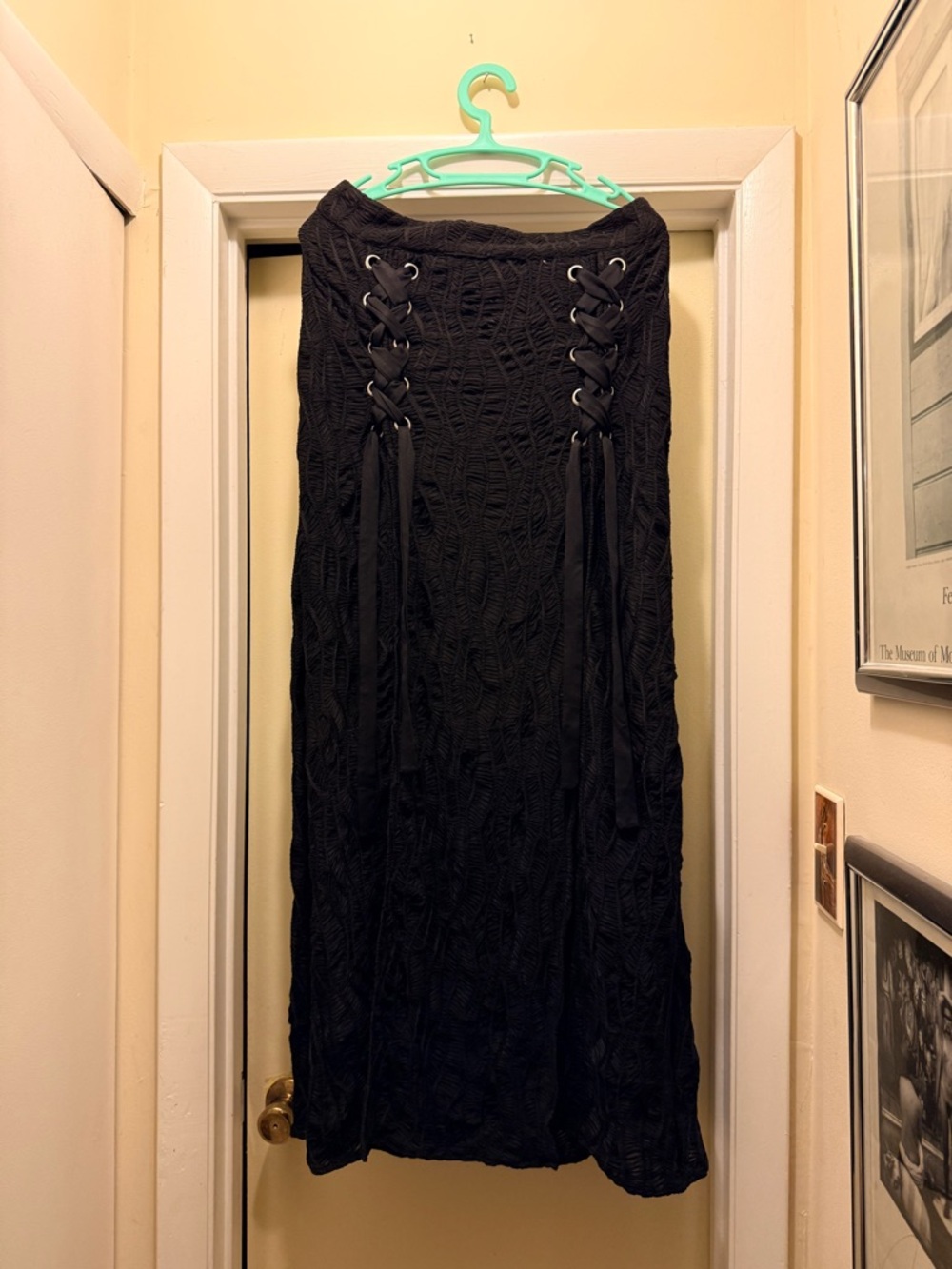 Agitate Textured Jersey Split Maxi Skirt